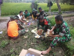 Kasdim 1615/Lotim Sempatkan Isoma Bersama Prajurit TNI di Tengah Kunjungan Pembuatan Talud TMMD ke-121 Kodim 1615/Lombok Timur