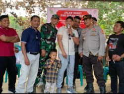 Polsek Bayan dan Koramil Bersinergi Amankan Jalan Sehat HUT Desa Gunjan Asri