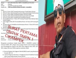 Januardi manurung resmi layangkan surat ke SMPN 1 CIKAMPEK