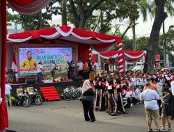 Kasubbag renmin Bidhumas Polda Sumsel Dianasari S Kom,MSi Ikuti Jalan Santai dan Senam Gembira Rangkaian kegiatan HUT ke-79