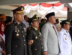 Kapolres Bogor Sambut Hari Kemerdekaan Negara Republik Indonesia Yang Ke 78 Bersama Forkompinda Di Lapangan Pemda Kabupaten Bogor
