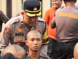 PULUHAN BINTARA REMAJA ANGKATAN 50 POLRES BOGOR IKUTI TRADISI PEMBARETAN DI POLRES BOGOR