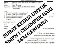 JANUARDI RESMI LAYANGKAN SURAT KEDUA KE SMPN 1 CIKAMPEK