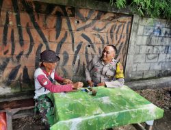 SINERGITAS TNI POLRI WILAYAH HUKUM POLSEK PARUNG JALIN KEDEKATAN DENGAN WARGA MASYARAKAT AJAK JAGA KONDUSIFITAS WILAYAH BINAAN