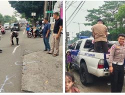 *POLSEK SUKARAJA BERSAMA UNIT LAKALANTAS POLRES BOGOR CEK TKP TERKAIT LAKALANTAS R2 VS R2*