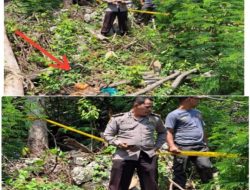 POLSEK KLAPANUNGGAL BERSAMA INSTANSI TERKAIT CEK TKP PENEMUAN MAYAT TANPA INDENTITAS JENIS KELAMIN LAKI – LAKI DI WILAYAH DESA NAMBO KECAMATAN KLAPANUNGGAL