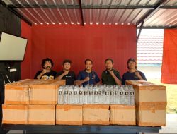 Cegah Peredaran Miras, Tim Opsnal Polsek Rasbar Sita 500 Botol Arak Bali Siap Edar