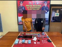 Gerebek Jual Edar Narkoba, Tim Opsnal Kaisar Hitam Polres Bima Kota Bekuk 2 Pengedar Beserta Sabu 19 Gram Lebih