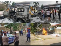 POLSEK GUNUNG PUTRI BERSAMA INSTANSI TERKAIT CEK TKP ADANYA KEBAKARAN 1 UNIT KENDARAAN AMBULANCE GRAND MAX DI REST AREA KM21 DESA BOJONG NANGKA GUNUNG PUTRI BOGOR