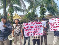 Gelar Aksi Unjuk Rasa, GEMPI-SU Desak Usut Tuntas Dugaan Tipikor di Dinas SDABMBK Deli Serdang