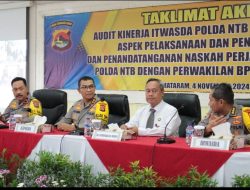 Kapolda NTB Pimpin Taklimat Akhir Audit Kinerja Itwasda Polda NTB Tahap II 2024