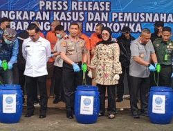 Pemusnahan Barang Bukti Sabu-sabu Seberat 15 kg Bersama BNNP Sumsel