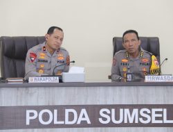 Polda Sumsel Beserta Jajaran Ikuti Rapat Virtual Lintas Sektoral Menjelang Idul Fitri 1446 Hijriah