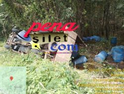 Truk Bermuatan Minyak Ilegal Terguling di Jalan Sekayu-Betung, Sopir Mengaku dari Puslabfor Polres