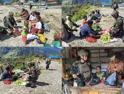 *Yonif 400/Banteng Raiders Borong Hasil Tani Warga di Distrik Dal, Kabupaten Nduga*