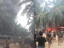 Sumur Minyak Ilegal Kembali Terbakar di Wilayah HGU PT Hindoli, Kinerja Polsek Keluang Dipertanyakan!!