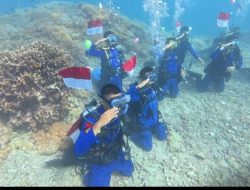 Sinergi TNI-Polri, Mahasiswa, dan Warga di Gili Lombok Timur di HUT RI Ke-80