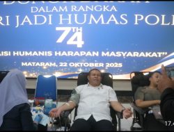 HUT Humas Polri Ke-74 Guyub, Polisi hingga Wartawan Kompak Donor Darah di Mapolda NTB