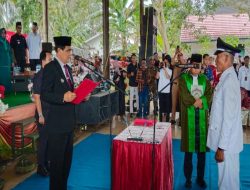 Bupati Muara Enim Edison Lantik Kades PAW Desa Sumber Mulya Kec.Lubai Ulu