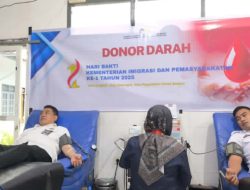 Sambut Hari Bhakti Kementerian Imigrasi dan Pemasyarakatan Ke-1 Tahun 2025, Lapas Selong Gelar Donor Darah