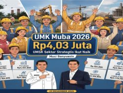 UMK Muba 2026 Ditetapkan Rp4,03 Juta, UMSK Sektor Strategis Ikut Naik