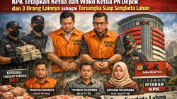 KPK Tetapkan Ketua dan Wakil Ketua PN Depok dan 3 Orang Lainnya sebagai Tersangka Suap Sengketa Lahan