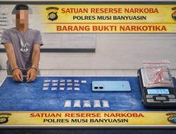 Polres Muba Tangkap Pengedar Sabu di Lawang Wetan, Belasan Paket Sabu Siap Edar Disita