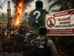 Spanduk Himbauan Larangan Praktik Ilegal Drilling Hanya Tameng, Polres Muba Tak Mampu Sentuh Dalang Illegal Drilling di Lahan PT PIP
