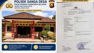 Polsek Sanga Desa Tetapkan Heru Bin Sumarman sebagai DPO, Polisi Tegaskan Tak Ada Ruang bagi Pelaku Curat di Musi Banyuasin