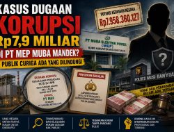 Kasus Dugaan Korupsi Rp7,9 Miliar di PT MEP Muba Mandek? Publik Curiga Ada yang Dilindungi