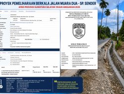 Proyek Jalan Muara Dua–Simpang Sender Rp7,46 Miliar Dinas PU BMTR Sumsel Disorot, PWRI Minta APH Usut Dugaan Permainan Tender CV Putra Pegagan