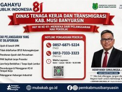 HUT RI ke-81, Disnakertrans Muba Luncurkan Hotline Pengaduan Hak Pekerja