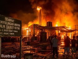 Penyulingan Minyak Diduga Ilegal di Babat Toman Terbakar, Warga Benarkan – Polisi dan Pemilik Bungkam