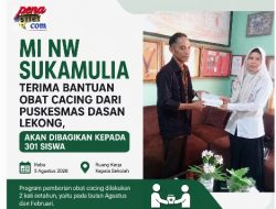 Mis NW Sukamulia Terima Bantuan Obat Cacing dari Puskesmas Dasan Lekong, Akan Dibagikan kepada 301 Siswa