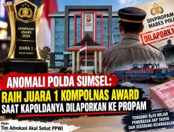 Anomali Polda Sumsel: Raih Juara 1 Kompolnas Award Saat Kapoldanya Dilaporkan ke Propam