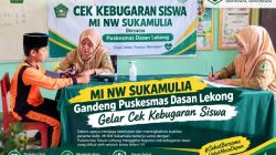 MI NW Sukamulia Gandeng Puskesmas Dasan Lekong Gelar Cek Kebugaran Siswa