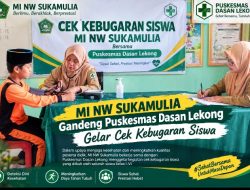 MI NW Sukamulia Gandeng Puskesmas Dasan Lekong Gelar Cek Kebugaran Siswa